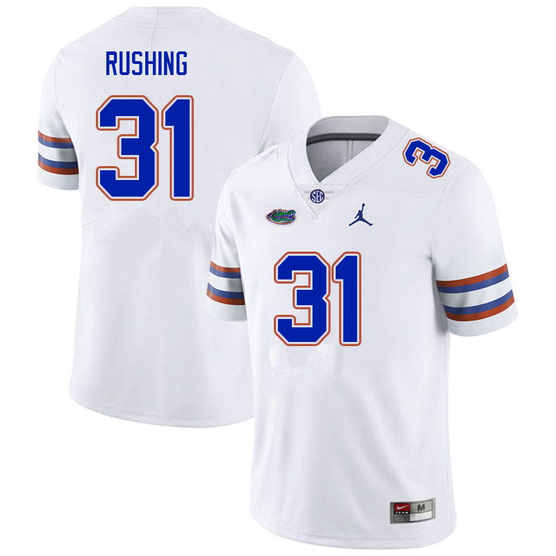 Men #31 Cruz Rushing Florida Gators College Football Jerseys Sale-White - Click Image to Close